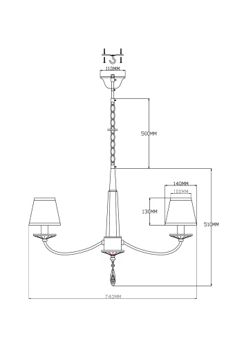 Люстра подвесная Moderli V2662-8P Anita 8*E14*60W