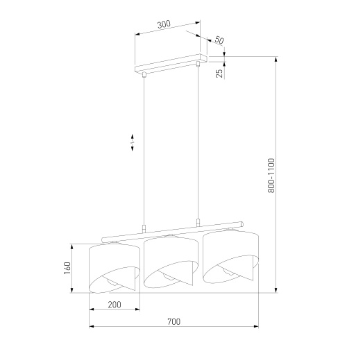 Подвесной светильник TK Lighting 4824 Grant Black