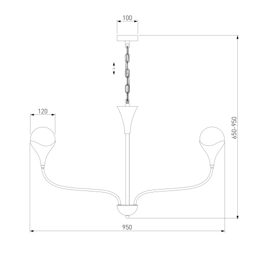 Подвесной светильник Eurosvet 60169/8 никель Smart