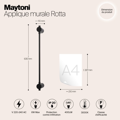 Настенный светильник (бра) Maytoni MOD413WL-L6B3K