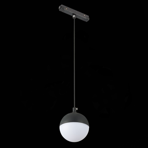 ST358.433.07 Магнитный трековый светильник подвесной Черный LED 1*7W 3000K 520Lm Ra&gt;80 120° IP20 D90 SKYLINE 48
