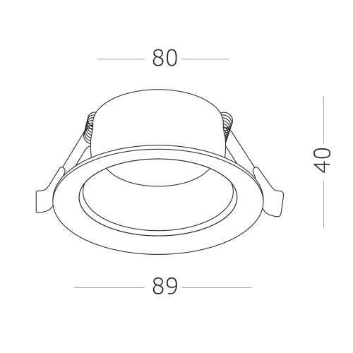 ST200.408.01 Св-к встр. Черный GU10 1*50W  D89xH40 220V Без ламп Встраиваемые светильники