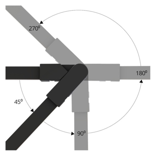 Arte lamp A613806R КОННЕКТОР С ИЗМЕНЯЕМЫМ УГЛОМ ДЛЯ ШИНОПРОВОДА (ТРЕКА) RAPID