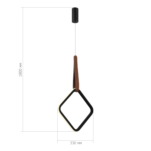 SL6131.423.12 Светильник подвесной ST-Luce Черный/Черный, Терракотовый LED 1*12W 4000K SHAPE