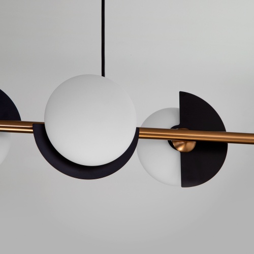 Подвесной светильник Eurosvet 70149/4 черный/латунь Smart