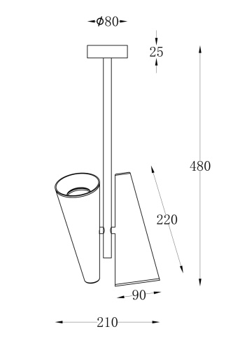 Потолочный светильник Maytoni MOD095CL-02W