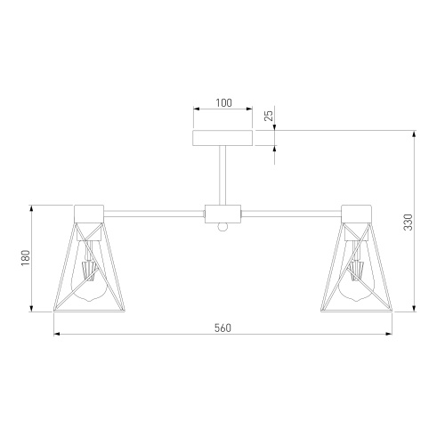Потолочный светильник Eurosvet 70107/5 черный