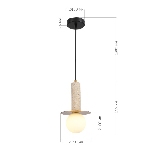 SL1194.303.01 Светильник подвесной ST-Luce латунь/белый G9 1*5W 4000K EARTHY
