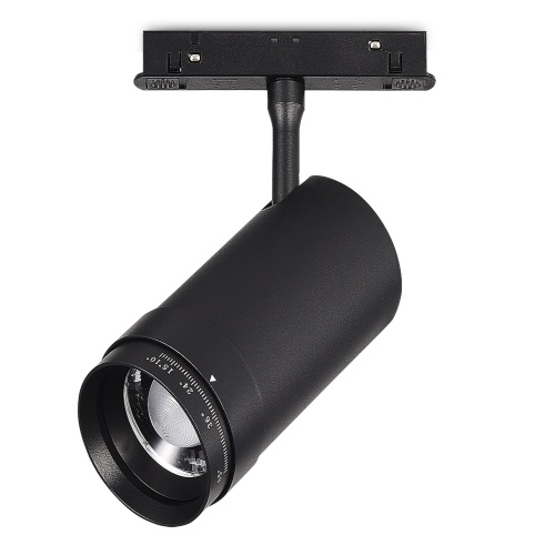 ST357.436.20 Магнитный трековый светильник ZOOM Черный LED 1*20W 3000K Lm Ra90 10-55° IP20 D60xH170 SKYLINE 48