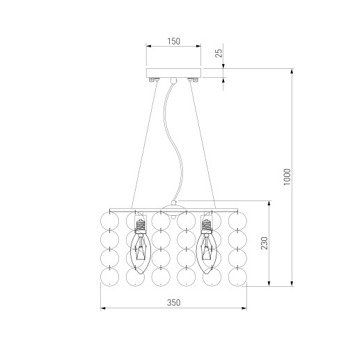 Подвесной светильник Eurosvet 60005/3 хром/перламутр