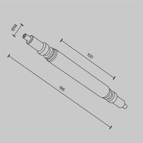Комплектующие для систем освещения с токоведущими элементами Technical CA004RC-BS