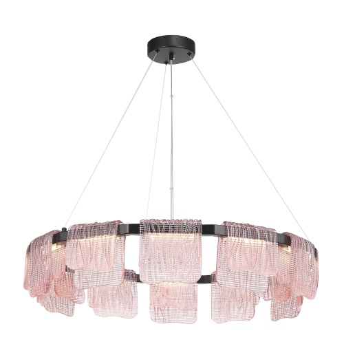 SL6021.403.66 Светильник подвесной ST-Luce черный/розовый LED 1*66W 3000K ВУАЛЬ