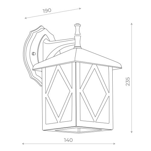 SL084.411.01 Светильник уличный настенный ST-Luce Черный/Черный, Прозрачный E27 1*60W LORNE