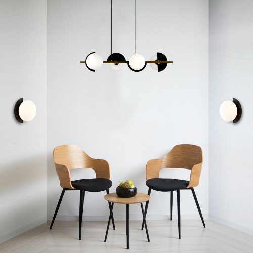 Подвесной светильник Eurosvet 70149/4 черный/латунь Smart