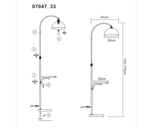 Торшер Kink Light Памир золото 07047,33