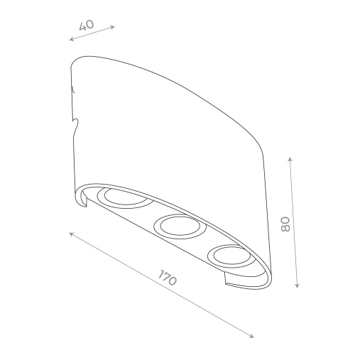 SL089.401.06 Светильник уличный настенный ST-Luce Черный кварцевый LED 6*1W 4000K BISELLO
