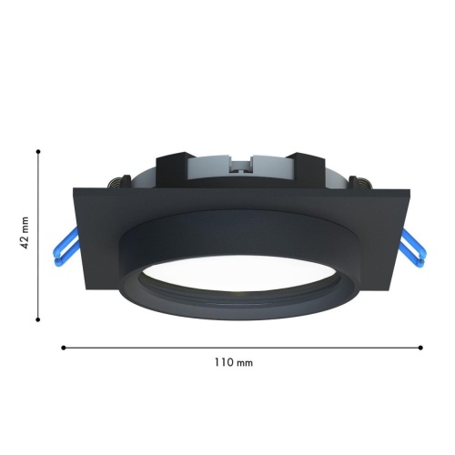 Уличный врезной светильник Favourite 4673-1U, уличный светильник, L110xW110xH42, cutout:D95, 1xGX53LEDx15W, IP44, excluded
