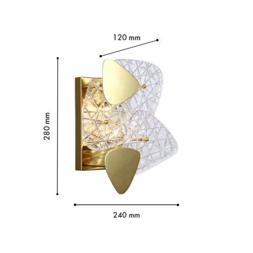 Бра F-Promo 4249-2W, настенный светильник, D120xW240xH280, 2xG9x40W, excluded