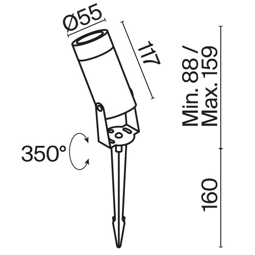 Ландшафтный светильник Outdoor O050FL-L5GF3K