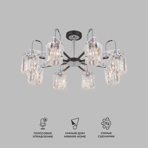 Потолочный светильник Eurosvet 70090/8 графит Smart