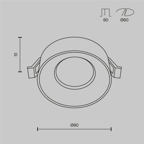 Встраиваемый светильник Technical DL046-01W