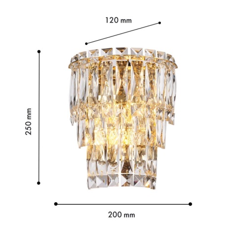 Настенный светильник Favourite 4781-2W, настенный светильник, D120xW210xH260, 2xE14x40W, excluded