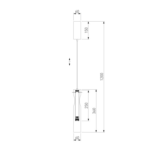  Eurosvet 50254/1 LED/ подвесной светильник/ латунь