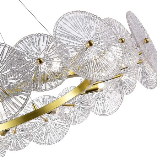 SL1657.203.10 Люстра подвесная ST-Luce Золотистый/Прозрачный E14 10*40W ФЛЕРО