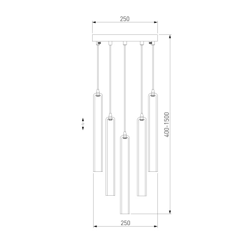 Подвесной светильник Eurosvet 50381/5 хром