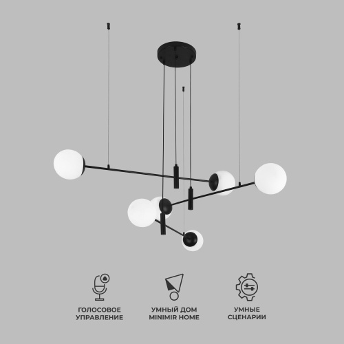 Подвесной светильник Eurosvet 70146/6 черный Smart