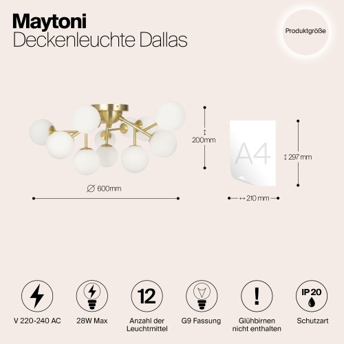 Потолочный светильник Maytoni MOD545CL-12BS