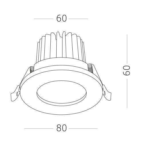 ST704.438.10 Св-к встр. Черный LED 1*10W 3000K 900Lm Ra>90 38° IP20 D80xH60 170-240V Встраиваемые светильники