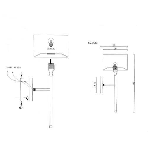 Бра Heathfield &Amp; Co Wall Light Casablanca от Imperiumloft 123237-22