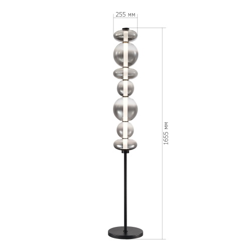 SL6119.405.40 Светильник напольный ST-Luce Черный/Дымчато-Серый LED 1*40W 3000K PERLINA