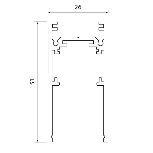 ST003.519.00 Шинопровод магнитный накладной ST-Luce Белый Длина 1 000мм SKYLINE 48