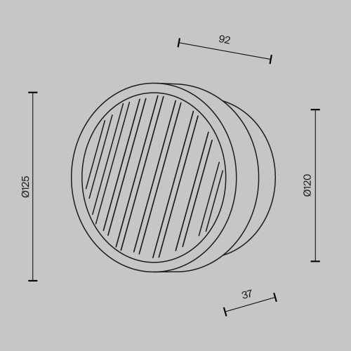 Настенный светильник (бра) Maytoni MOD493WL-L6PTK1