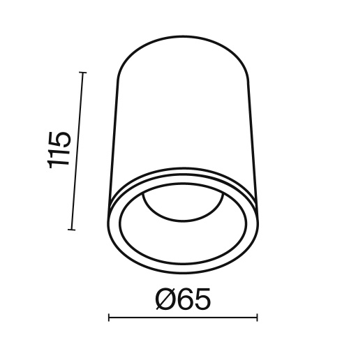 Потолочный светильник Technical C029CL-01-S-B