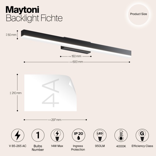 Подсветка Maytoni MIR012WL-L14B4K