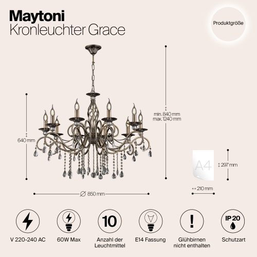 Люстра Maytoni RC247-PL-10-R