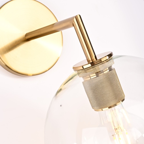 Бра Rh Utilitaire Globe Shade Single Sconce Brass от Imperiumloft 123276-22