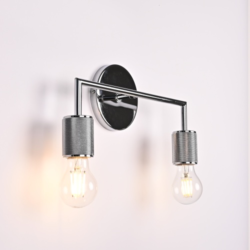 Бра Rh Utilitaire Double Sconce Silver от Imperiumloft 123265-22
