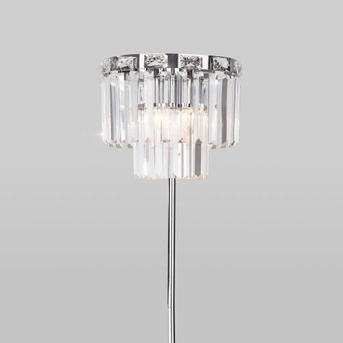 Напольный светильник Eurosvet 01137/3 хром/прозрачный хрусталь Strotskis