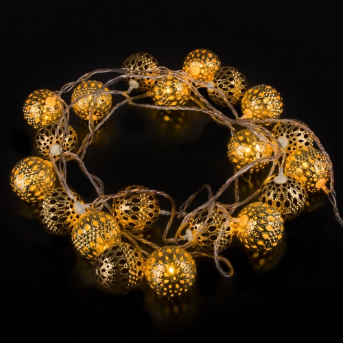 Гирлянда бытовая электрическая нить Eurosvet 400-003 золото/теплый белый с эффектом мерцания