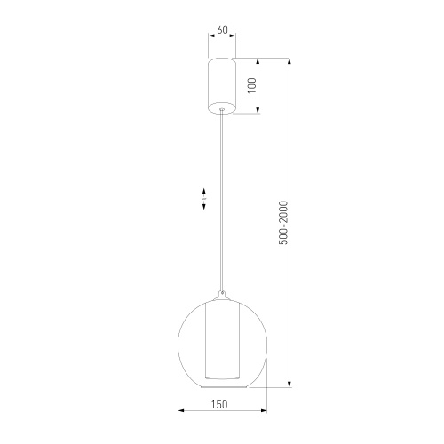  Eurosvet 50258/1 LED/ подвесной светильник/ бирюзовый