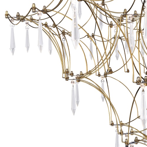 SL6601.213.114 Светильник подвесной ST-Luce Золотистый/Прозрачный LED 114*0,5W 3000K ГРАВЕТТА