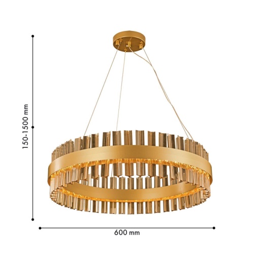Подвесная люстра Favourite 4263-6P, подвесная люстра, D600xH150/1500, LEDx27W, 2160LM, 4000K, included