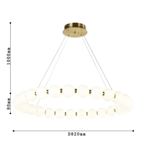 Подвесная люстра Favourite 4014-8P, подвесная люстра, D820xH80/1080, LEDx60W, 4800LM, 4000K, included
