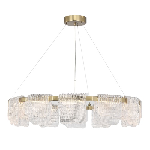 SL6021.203.66 Светильник подвесной ST-Luce золотистый/прозрачный LED 1*66W 3000K VOILE