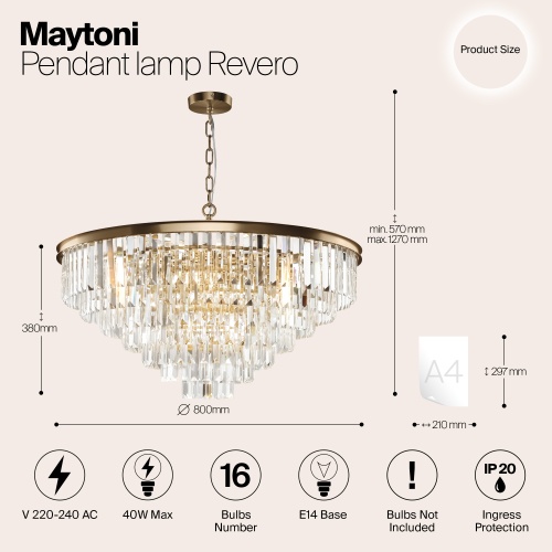 Подвесной светильник Maytoni MOD085PL-16BS