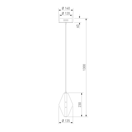 Подвесной светильник Eurosvet 304054 LED латунь